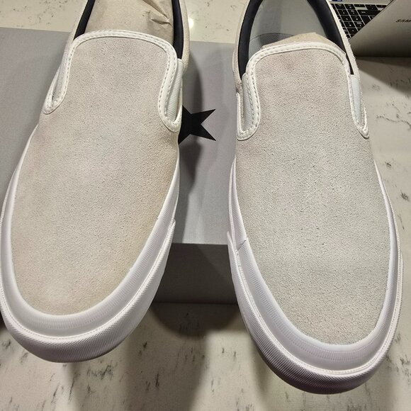 Converse Cons One Star CC Pro A11170C Suede Slip On Cream Skate Shoes MENS 10 - Picture 3 of 12